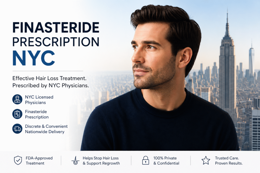 Read more about the article Finasteride Prescription NYC: Stop Hair Thinning at the Source